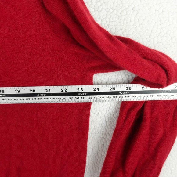 Black Brown Sweater Mens Large Red Cashmere Lightweight V Neck Preppy - Picture 7 of 12